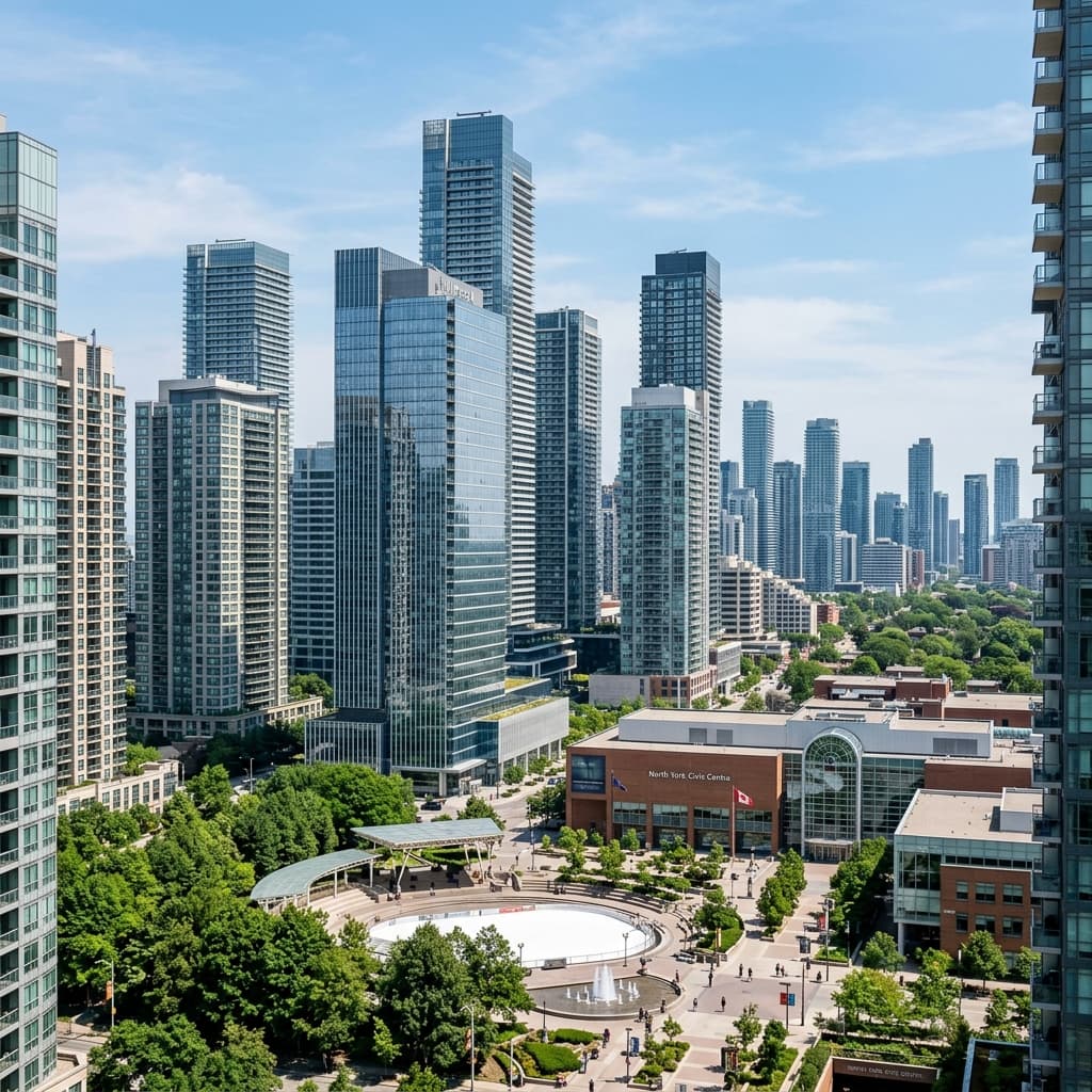 North York skyline and towers